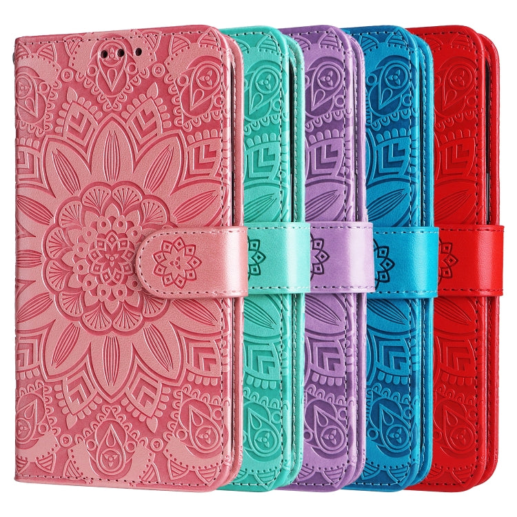 For Samsung Galaxy S23 5G Embossed Sunflower Leather Phone Case