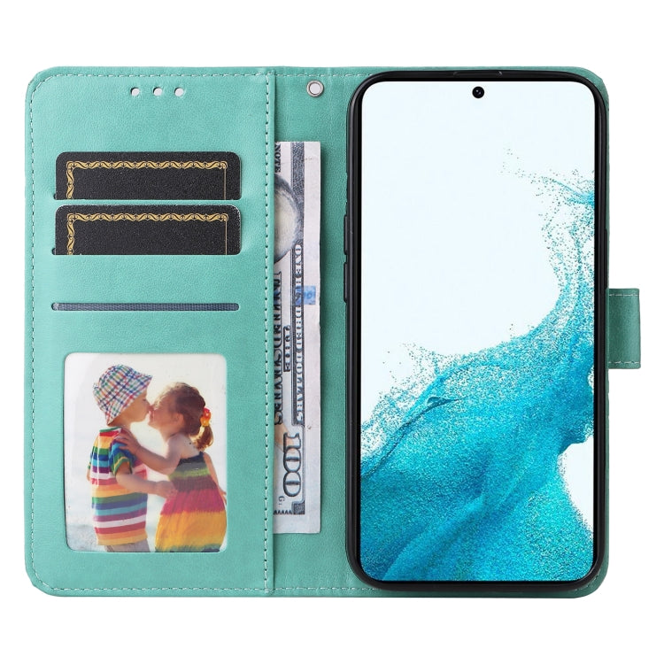 For Samsung Galaxy S23+ 5G Embossed Sunflower Leather Phone Case