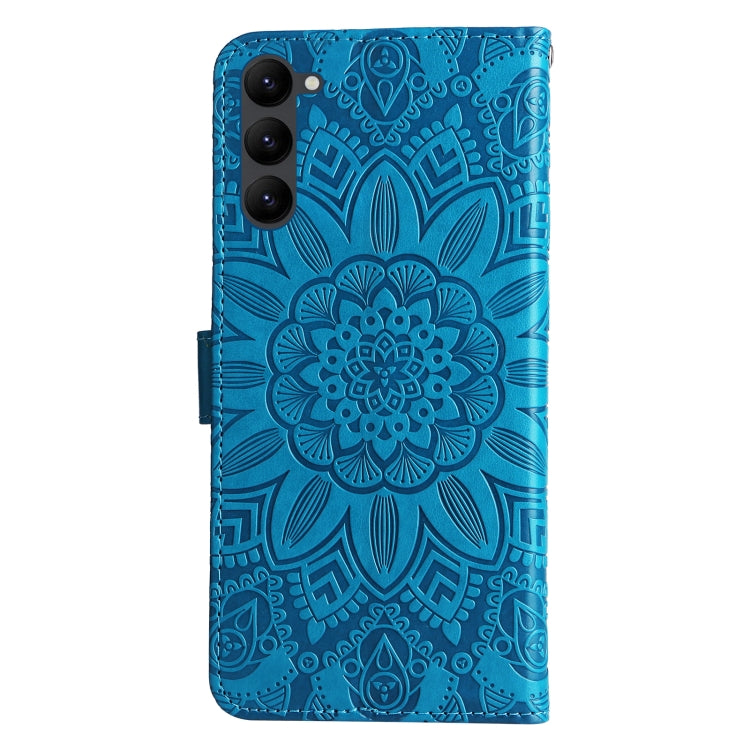 For Samsung Galaxy S23+ 5G Embossed Sunflower Leather Phone Case