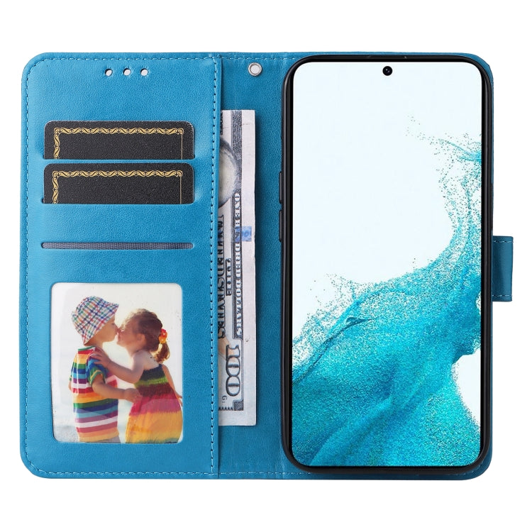 For Samsung Galaxy S23+ 5G Embossed Sunflower Leather Phone Case