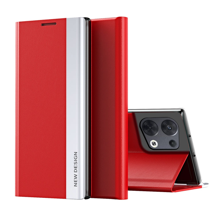 For OPPO Reno8 Side Electroplated Magnetic Leather Phone Case