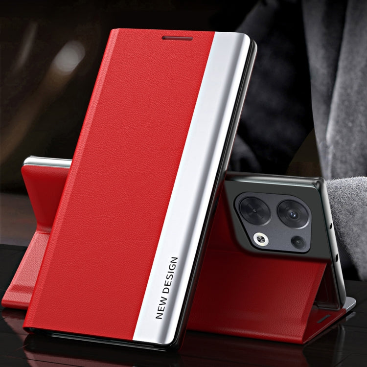 For OPPO Reno8 Side Electroplated Magnetic Leather Phone Case