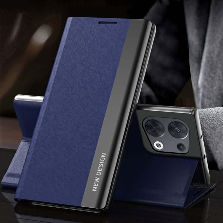 For OPPO Reno8 Side Electroplated Magnetic Leather Phone Case
