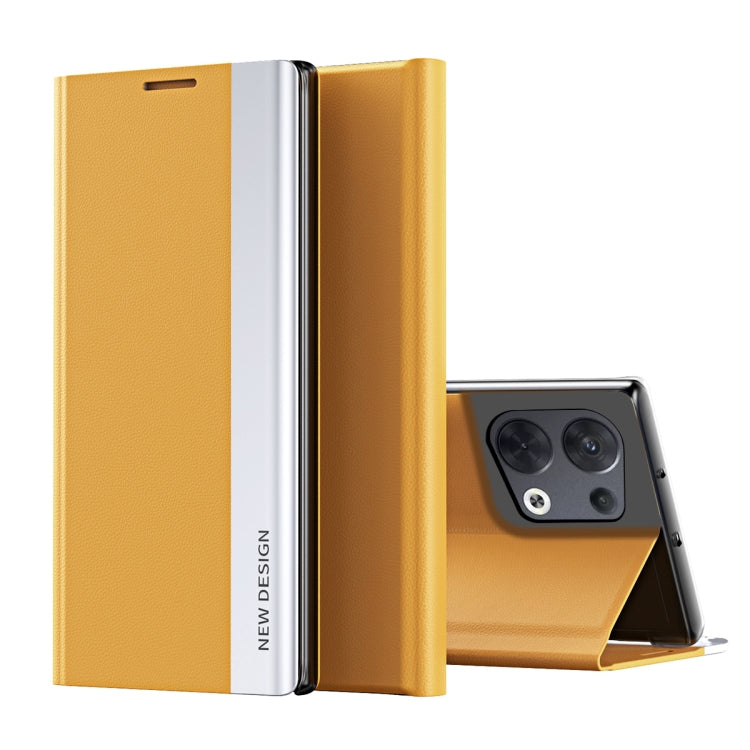 For OPPO Reno8 Side Electroplated Magnetic Leather Phone Case