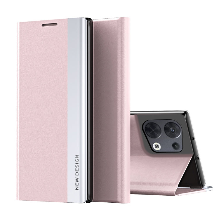 For OPPO Reno8 Side Electroplated Magnetic Leather Phone Case