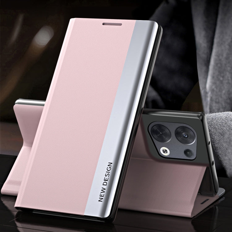 For OPPO Reno8 Side Electroplated Magnetic Leather Phone Case