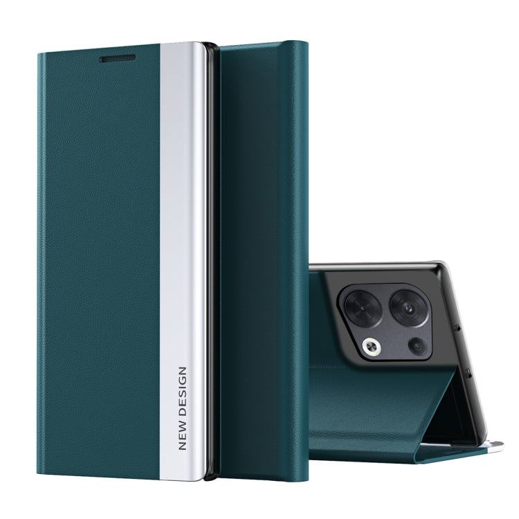 For OPPO Reno8 Side Electroplated Magnetic Leather Phone Case
