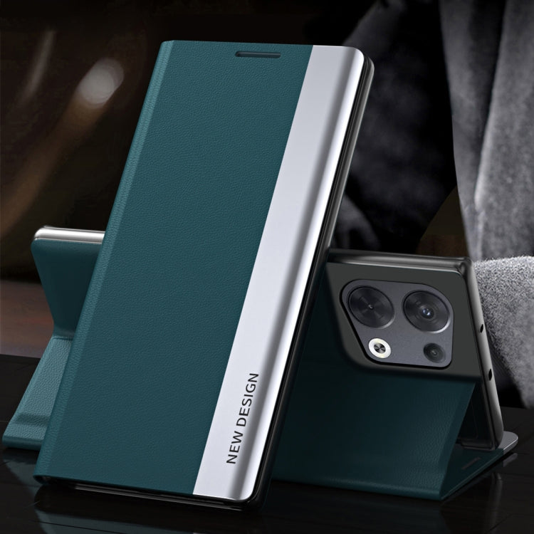 For OPPO Reno8 Side Electroplated Magnetic Leather Phone Case