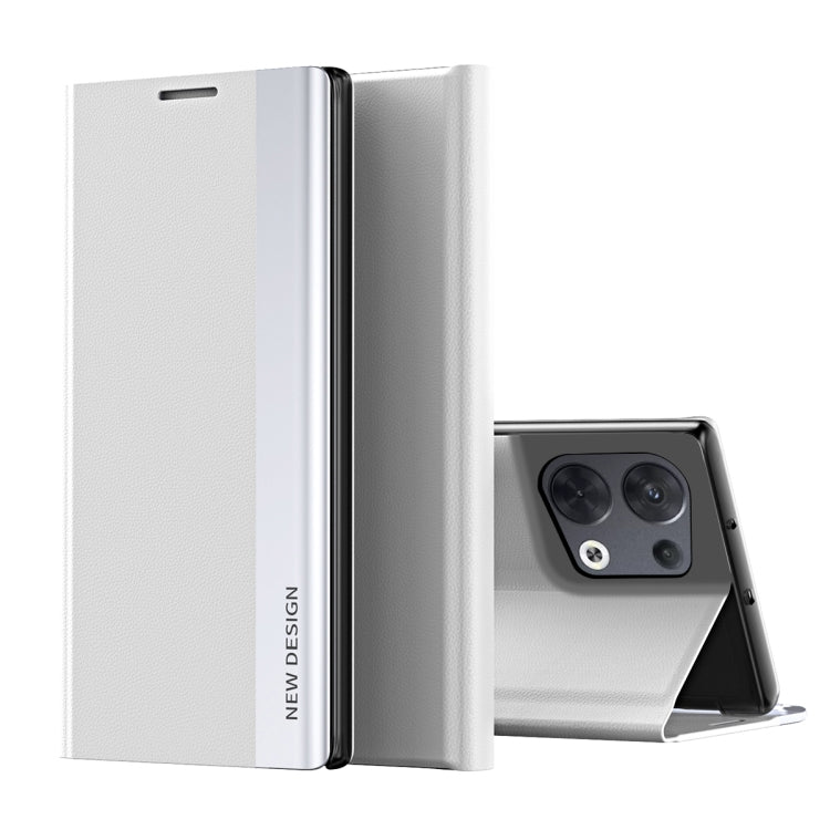 For OPPO Reno8 Side Electroplated Magnetic Leather Phone Case