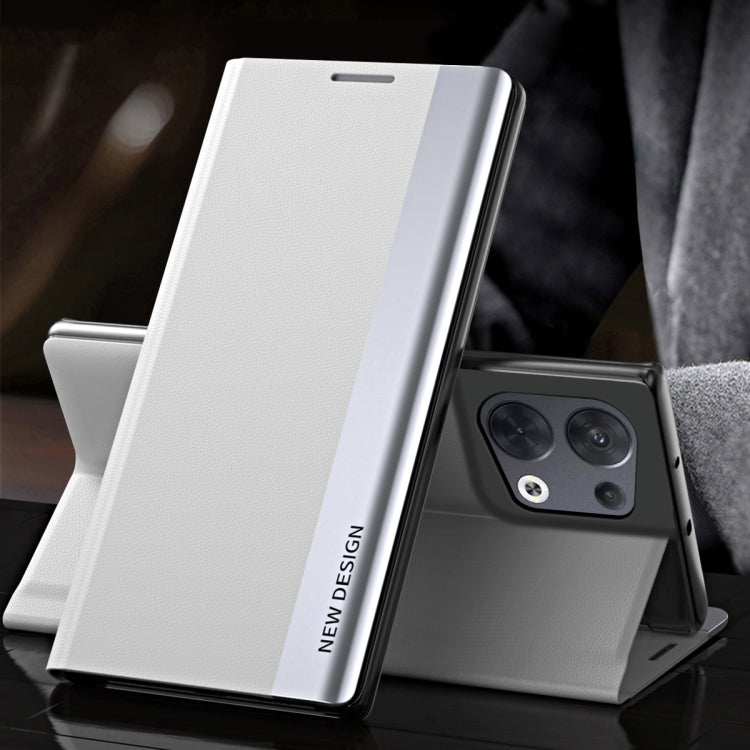 For OPPO Reno8 Side Electroplated Magnetic Leather Phone Case