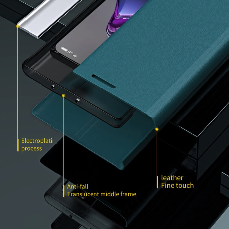 For OPPO Reno8 Side Electroplated Magnetic Leather Phone Case