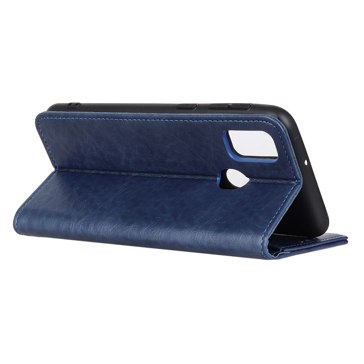 For Galaxy A21s Magnetic Crazy Horse Texture Horizontal Flip Leather Case with Holder & Card Slots & Wallet