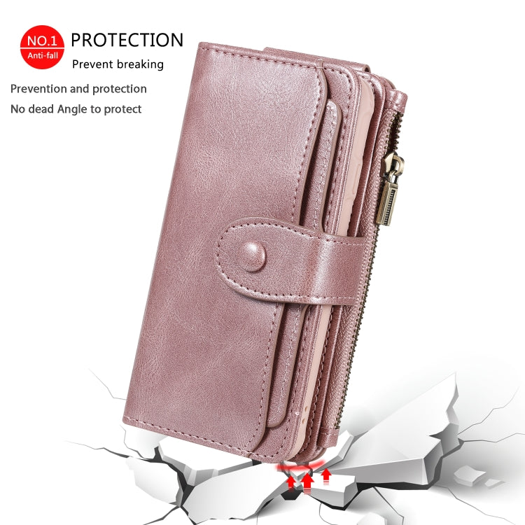 For iPhone 6 / 7 / 8 Multifunctional Retro Detachable Magnetic Horizontal Flip Leather Case with Card Slots & Holder & Wallet & Photo Frame