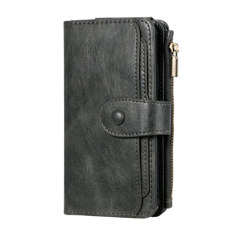 For iPhone X / XS Multifunctional Retro Detachable Magnetic Horizontal Flip Leather Case with Card Slots & Holder & Wallet & Photo Frame