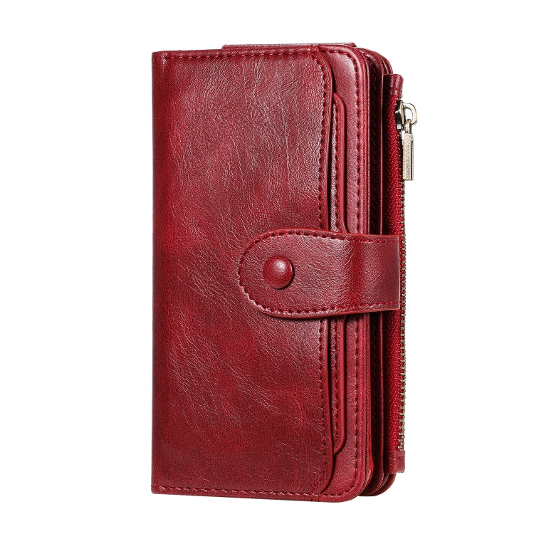For iPhone X / XS Multifunctional Retro Detachable Magnetic Horizontal Flip Leather Case with Card Slots & Holder & Wallet & Photo Frame