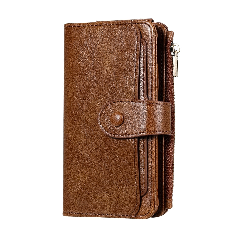 For iPhone X / XS Multifunctional Retro Detachable Magnetic Horizontal Flip Leather Case with Card Slots & Holder & Wallet & Photo Frame