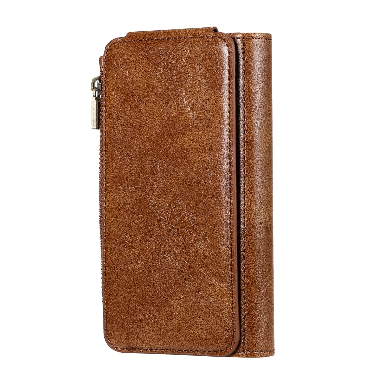 For iPhone X / XS Multifunctional Retro Detachable Magnetic Horizontal Flip Leather Case with Card Slots & Holder & Wallet & Photo Frame