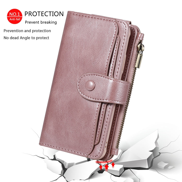 For iPhone X / XS Multifunctional Retro Detachable Magnetic Horizontal Flip Leather Case with Card Slots & Holder & Wallet & Photo Frame