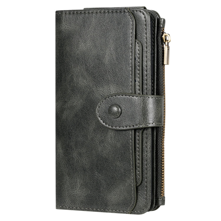 For iPhone XS Max Multifunctional Retro Detachable Magnetic Horizontal Flip Leather Case with Card Slots & Holder & Wallet & Photo Frame