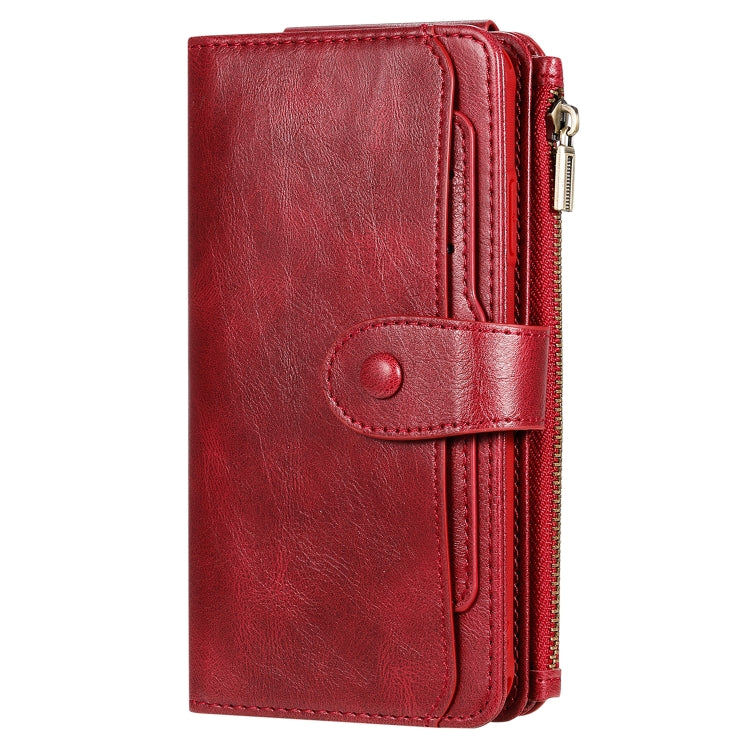 For iPhone XS Max Multifunctional Retro Detachable Magnetic Horizontal Flip Leather Case with Card Slots & Holder & Wallet & Photo Frame