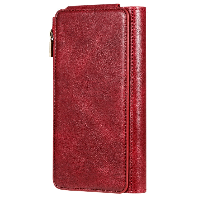 For iPhone XS Max Multifunctional Retro Detachable Magnetic Horizontal Flip Leather Case with Card Slots & Holder & Wallet & Photo Frame