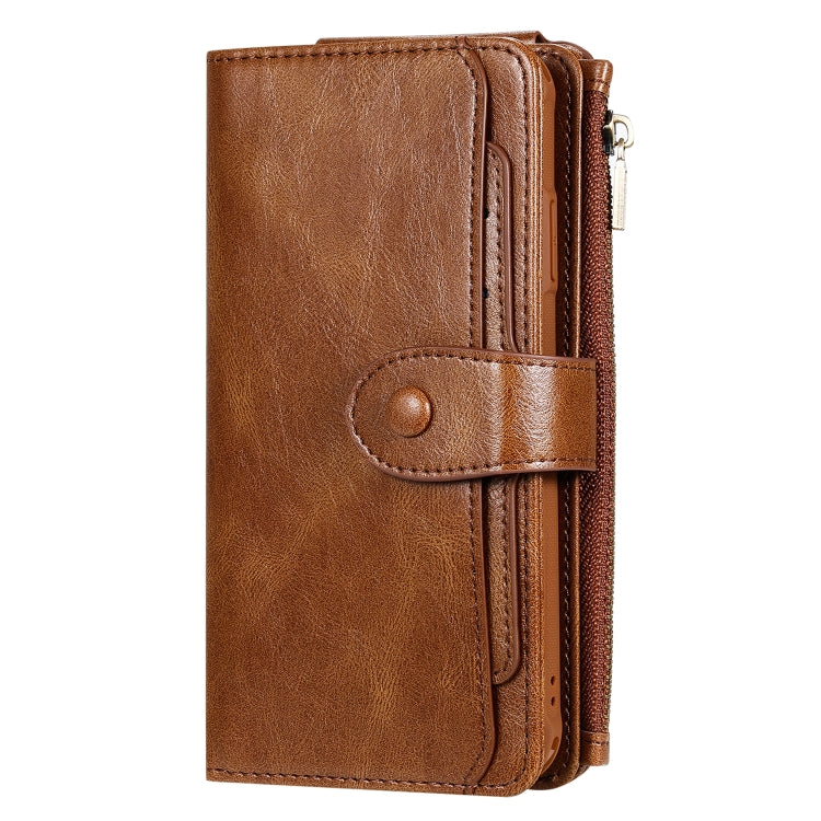 For iPhone XS Max Multifunctional Retro Detachable Magnetic Horizontal Flip Leather Case with Card Slots & Holder & Wallet & Photo Frame