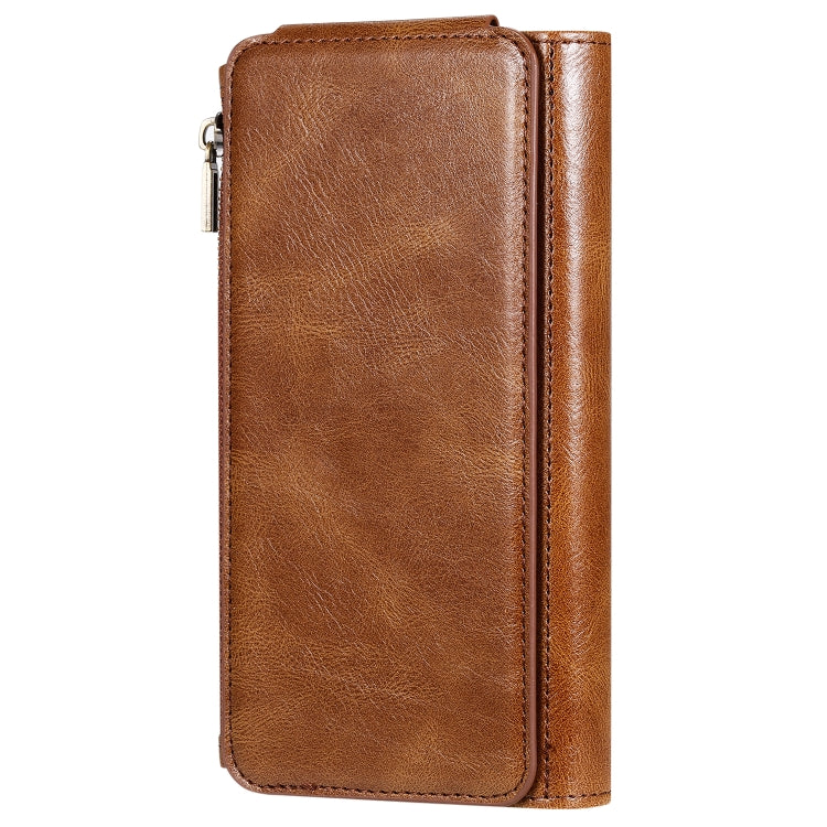 For iPhone XS Max Multifunctional Retro Detachable Magnetic Horizontal Flip Leather Case with Card Slots & Holder & Wallet & Photo Frame