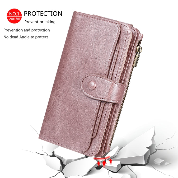 For iPhone XS Max Multifunctional Retro Detachable Magnetic Horizontal Flip Leather Case with Card Slots & Holder & Wallet & Photo Frame