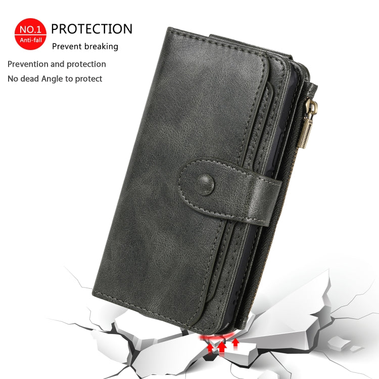 For iPhone 11 Pro Multifunctional Retro Detachable Magnetic Horizontal Flip Leather Case with Card Slots & Holder & Wallet & Photo Frame