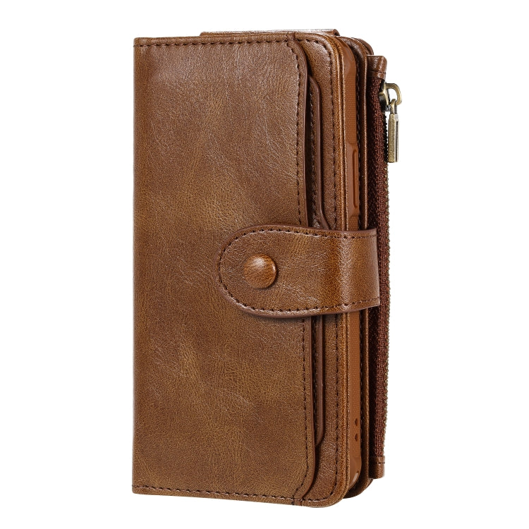For iPhone 11 Pro Multifunctional Retro Detachable Magnetic Horizontal Flip Leather Case with Card Slots & Holder & Wallet & Photo Frame
