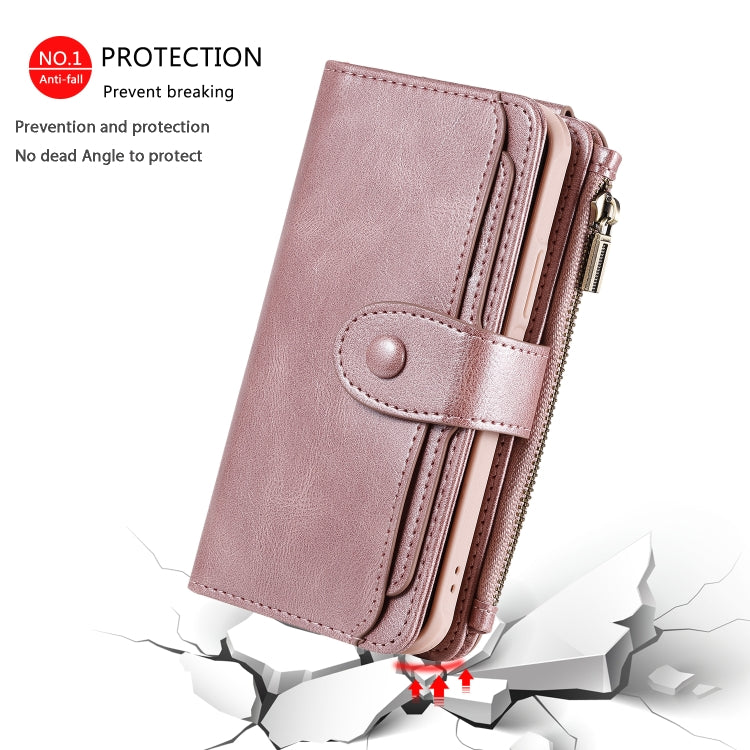 For iPhone 11 Pro Multifunctional Retro Detachable Magnetic Horizontal Flip Leather Case with Card Slots & Holder & Wallet & Photo Frame