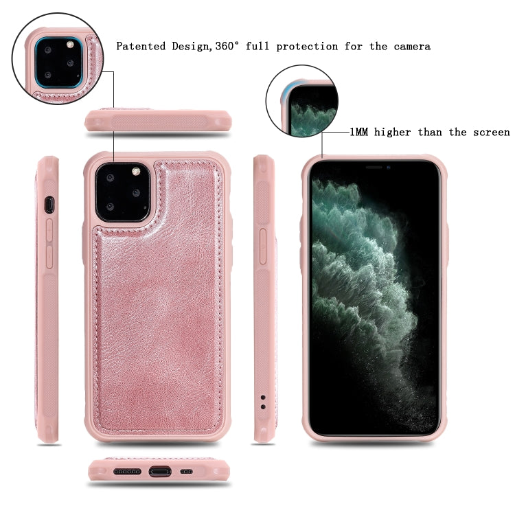For iPhone 11 Pro Multifunctional Retro Detachable Magnetic Horizontal Flip Leather Case with Card Slots & Holder & Wallet & Photo Frame