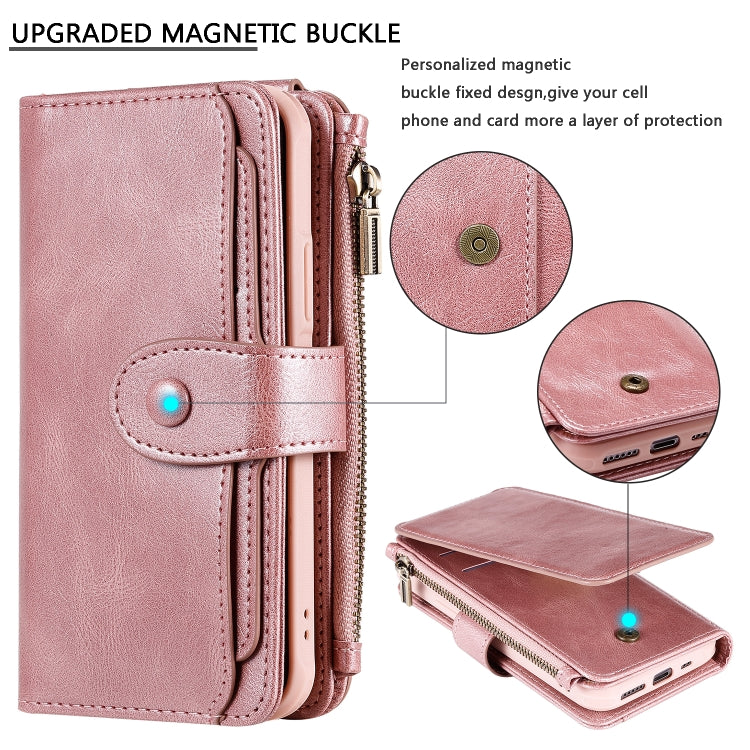 For iPhone 11 Pro Multifunctional Retro Detachable Magnetic Horizontal Flip Leather Case with Card Slots & Holder & Wallet & Photo Frame