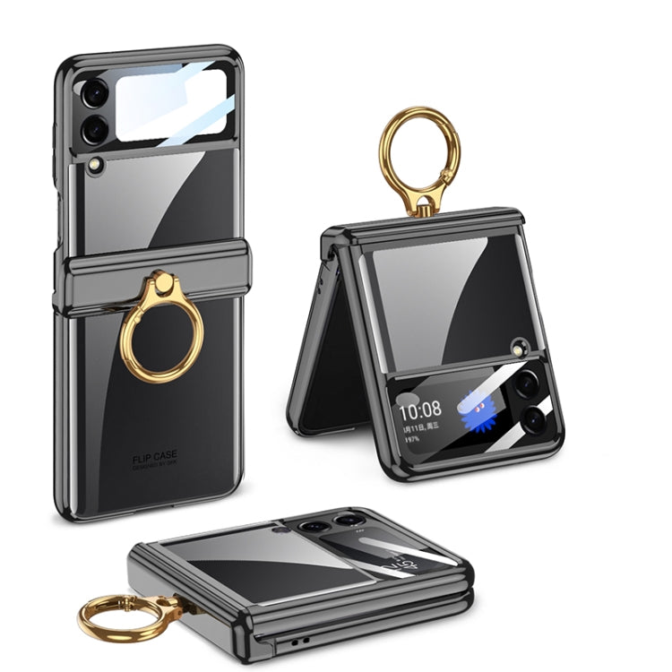 For Samsung Galaxy Z Flip4 GKK Magnetic Folding Phantom Rotary Phone Case with Ring Holder