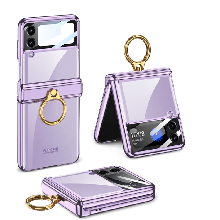 For Samsung Galaxy Z Flip4 GKK Magnetic Folding Phantom Rotary Phone Case with Ring Holder