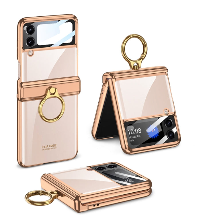 For Samsung Galaxy Z Flip4 GKK Magnetic Folding Phantom Rotary Phone Case with Ring Holder
