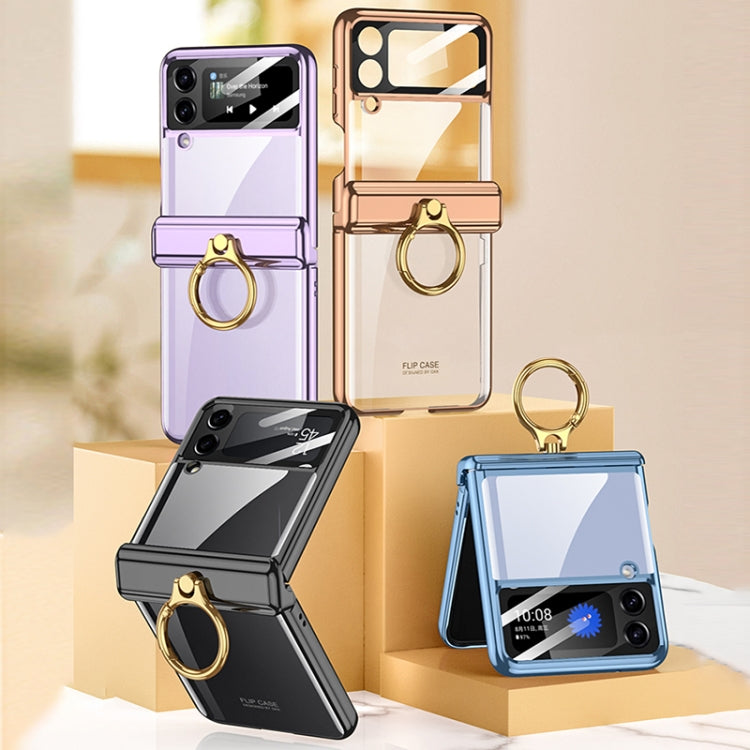 For Samsung Galaxy Z Flip4 GKK Magnetic Folding Phantom Rotary Phone Case with Ring Holder