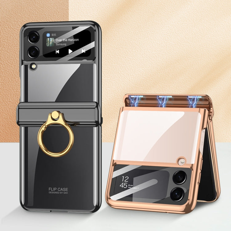 For Samsung Galaxy Z Flip4 GKK Magnetic Folding Phantom Rotary Phone Case with Ring Holder