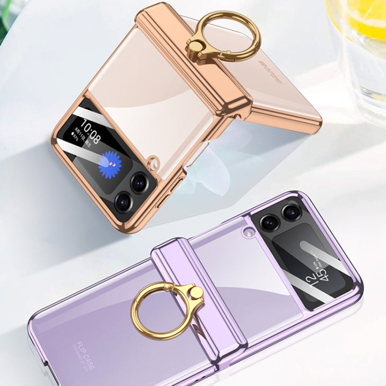 For Samsung Galaxy Z Flip4 GKK Magnetic Folding Phantom Rotary Phone Case with Ring Holder