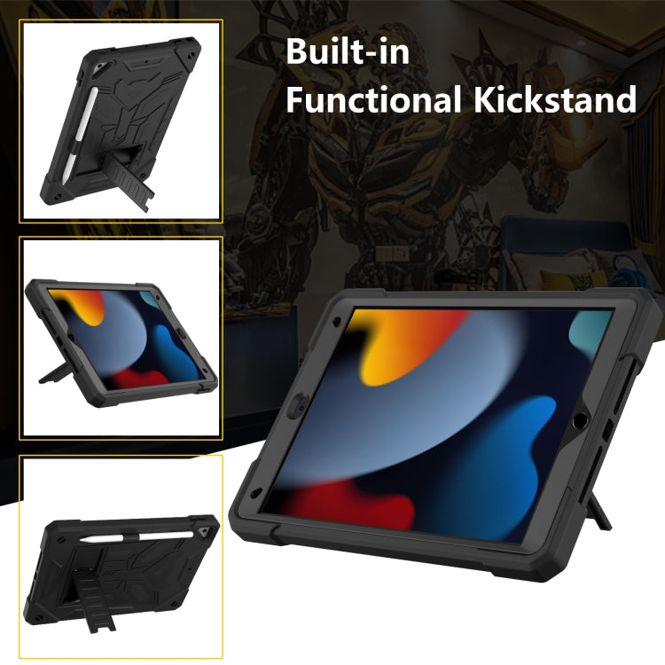 For iPad 10.2 2019/2020/2021 Bumblebee Silicone+PC Shockproof Tablet Case with Holder