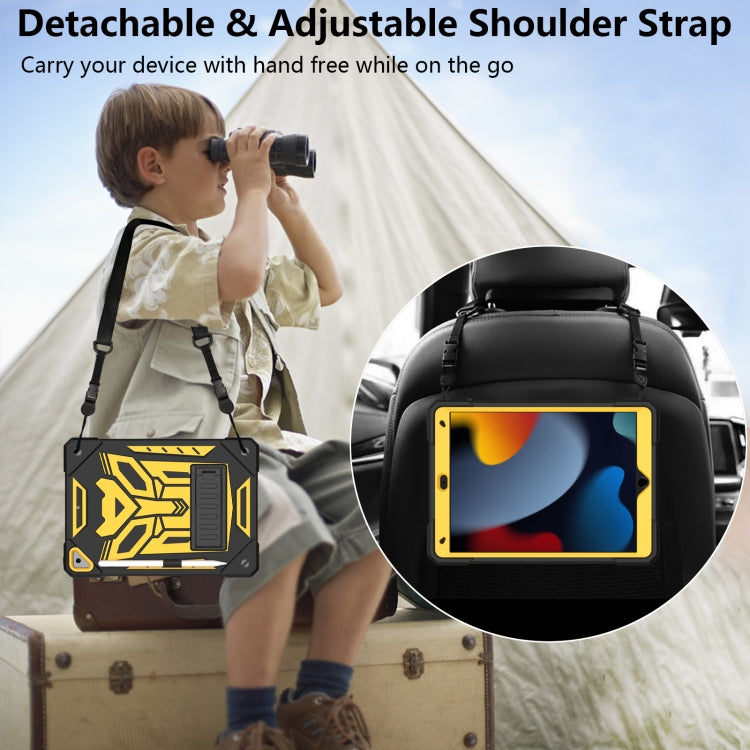 For iPad 10.2 2019/2020/2021 Bumblebee Silicone+PC Shockproof Tablet Case with Holder