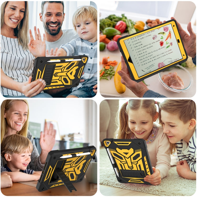 For iPad 10.2 2019/2020/2021 Bumblebee Silicone+PC Shockproof Tablet Case with Holder