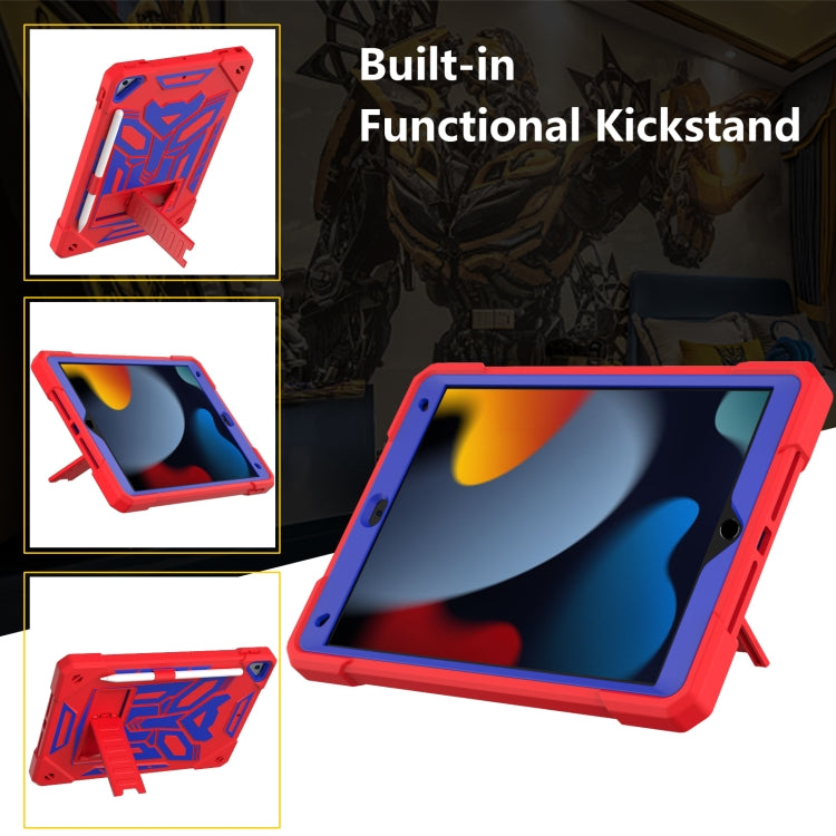 For iPad 10.2 2019/2020/2021 Bumblebee Silicone+PC Shockproof Tablet Case with Holder