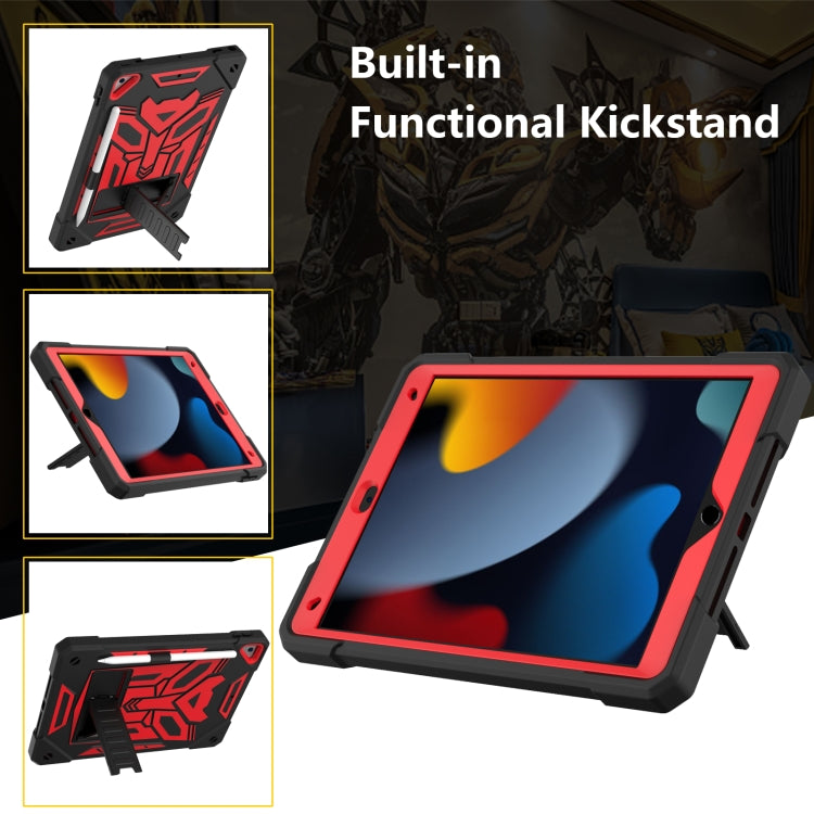 For iPad 10.2 2019/2020/2021 Bumblebee Silicone+PC Shockproof Tablet Case with Holder