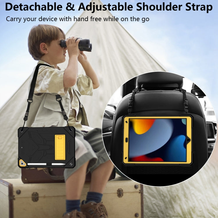 For iPad 10.2 2019/2020/2021 Bumblebee Silicone+PC Shockproof Tablet Case with Holder