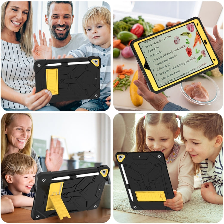 For iPad 10.2 2019/2020/2021 Bumblebee Silicone+PC Shockproof Tablet Case with Holder