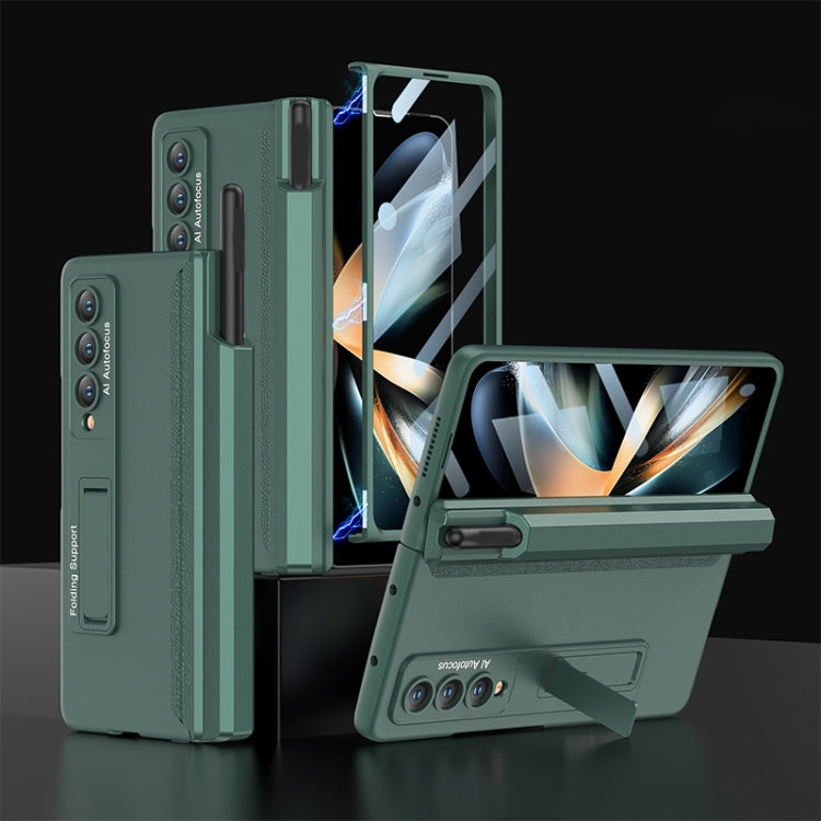 For Samsung Galaxy Z Fold4 GKK Integrated Magnetic Full Coverage Phone Case with Pen Drawer
