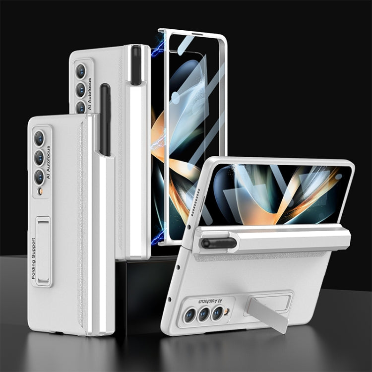 For Samsung Galaxy Z Fold4 GKK Integrated Magnetic Full Coverage Phone Case with Pen Drawer