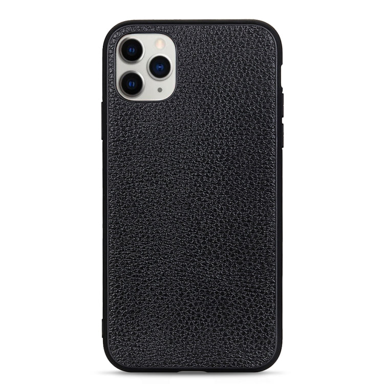 For iPhone 11 Litchi Texture Genuine Leather Folding Protective Case