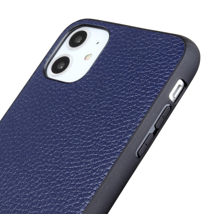 For iPhone 11 Litchi Texture Genuine Leather Folding Protective Case